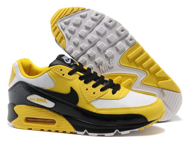 New Men\'S Nike Air Max Black/White/Yellow